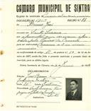 Registo de matricula de carroceiro de 2 ou mais animais em nome de Bruno José, morador em Santa Susana, com o nº de inscrição 1905.