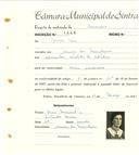 Registo de matricula de carroceiro em nome de Maria Rua, moradora no Arneiro dos Marinheiros, com o nº de inscrição 1646.