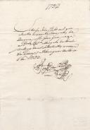 Recibo de pagamento de 1.592 réis da décima de um foro feito por José Ribeiro ao Marquês de Marialva.