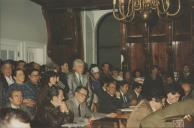 Sessão pública da Assembleia Municipal na sala da Nau no Palácio Valenças.