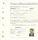 Registo de matricula de carroceiro em nome de José Manuel Completo Cosme, morador na Vila Simões, Sintra, com o nº de inscrição 1746.