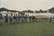 Jogo de futebol com funcionários da Câmara Municipal de Sintra e pessoal da imprensa no campo do Sport União Sintrense, na Portela de Sintra. 