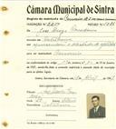 Registo de matricula de carroceiro de 2 ou mais animais em nome de José Diogo Corredoura, morador em Catribana, com o nº de inscrição 2200.