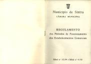 Regulamento dos Períodos de Funcionamento dos Estabelecimentos comerciais do Concelho de Sintra.