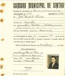 Registo de matricula de carroceiro de 2 ou mais animais em nome de José Duarte Palido, morador em Odrinhas, com o nº de inscrição 1940.