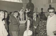 Escultor Pedro Anjos Teixeira na inauguração da casa-museu-atelier, na Volta do Duche.
