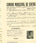 Registo de matricula de cocheiro profissional em nome de Agostinho [...], morador no Casal da Serra, Almargem, com o nº de inscrição 650.