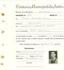 Registo de matricula de carroceiro em nome de Torcato Raimundo Chança, morador em Almoçageme, com o nº de inscrição 1764.