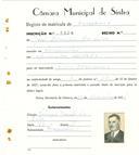 Registo de matricula de carroceiro em nome de José Henrique da Silva, morador em Fontanelas, com o nº de inscrição 1904.