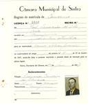Registo de matricula de carroceiro em nome de José Francisco de Oliveira, morador na Pernigem, com o nº de inscrição 2066.