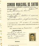 Registo de matricula de cocheiro profissional em nome de José [...] dos Santos, morador na Abrunheira, com o nº de inscrição 646.