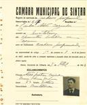 Registo de matricula de cocheiro profissional em nome de Carlos Adão Casinhas, morador em Montelavar, com o nº de inscrição 657.