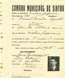 Registo de matricula de cocheiro profissional em nome de Manuel Fernandes Nazaret, morador em Sintra, com o nº de inscrição 716.