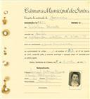 Registo de matricula de carroceiro em nome de Natalina Duarte, moradora na Assafora, com o nº de inscrição 1824.