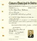 Registo de matricula de carroceiro de 2 ou mais animais em nome de José Nunes Torres Santarém, morador no Penedo, com o nº de inscrição 2114.