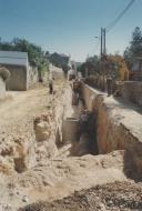 Construção da rede de saneamento básico na localidade de Tala.