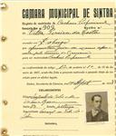 Registo de matricula de cocheiro profissional em nome de Vítor Pereira da Costa, morador no Sabugo, com o nº de inscrição 909.