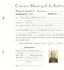 Registo de matricula de carroceiro em nome de Paulo Jorge Baltazar Pinho, morador em Sintra, com o nº de inscrição 1677.