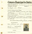 Registo de matricula de carroceiro de 2 ou mais animais em nome de Ângelo dos Santos, morador na Quinta da Cabeça, com o nº de inscrição 2175.
