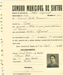 Registo de matricula de cocheiro profissional em nome de Américo Rocha Bandeira, morador no Pendão, com o nº de inscrição 654.