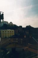 Vista para o mercado e antigo arquivo Intermédio na Vila Velha em Sintra.