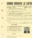 Registo de matricula de cocheiro profissional em nome de José dos Santos Querido, morador em Rio de Mouro, com o nº de inscrição 613.