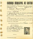 Registo de matricula de carroceiro 2 ou mais animais em nome de Henrique Manuel Gairifo, morador em Bolembre, com o nº de inscrição 1815.