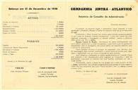 Relatório do conselho de administração da Companhia Sintra Atlântico referente ao ano de 1938.