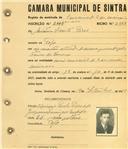 Registo de matricula de carroceiro de 2 ou mais animais em nome de António Vicente Pires, morador na Toja, com o nº de inscrição 2006.