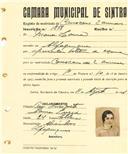 Registo de matricula de carroceiro 2 animais em nome de Maria Laura, moradora em Alfaquiques, com o nº de inscrição 1258.