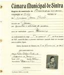Registo de matricula de carroceiro de 2 ou mais animais em nome de Mariana Jesus Bicho, moradora em Janas, com o nº de inscrição 2043.