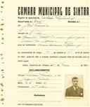 Registo de matricula de cocheiro profissional em nome de José Ferreira, morador em São Pedro, com o nº de inscrição 645.