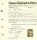 Registo de matricula de carroceiro de 2 ou mais animais em nome de José Brites, morador em Belas, com o nº de inscrição 2155.