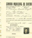 Registo de matricula de cocheiro profissional em nome de Francisco Duarte Rosa Júnior, morador em Pero Pinheiro, com o nº de inscrição 658.