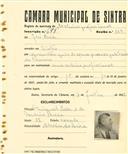 Registo de matricula de cocheiro profissional em nome de José Luís, morador em Sintra, com o nº de inscrição 698.