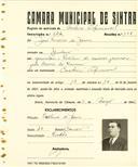 Registo de matricula de cocheiro profissional em nome de José Ferreira de Jesus, morador em Queluz, com o nº de inscrição 642.
