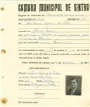 Registo de matricula de carroceiro de 2 ou mais animais em nome de José Maria Nogueira de Pinho, morador em Rio de Mouro, com o nº de inscrição 1878.