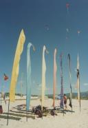 Lançamento de papagaios de vento na Praia das Maçãs.