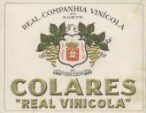 Rótulo para garrafa de vinho de Colares da Real Companhia Vinícola.