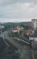 Vista geral da estação de Caminhos de Ferro da Portela de Sintra. 