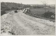 Troço da estrada entre Pedra Furada e Negrais durante as obras de requalificação.