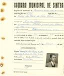 Registo de matricula de carroceiro de 2 ou mais animais em nome de Luís das Dores da Silva Lirio, morador em Rio de Mouro, com o nº de inscrição 1945.
