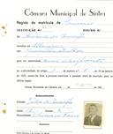 Registo de matricula de carroceiro em nome de Armando da Conceição, morador em Albarraque, com o nº de inscrição 2098.