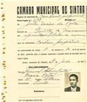 Registo de matricula de cocheiro profissional em nome de Júlio Soeiro da Costa, morador na Quinta de Moncorvo, com o nº de inscrição 693.