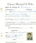 Registo de matricula de carroceiro em nome de Albertino Fernandes de Carvalho, morador na Ribeira de Sintra, com o nº de inscrição 2091.