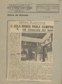 Inauguração do Museu Paula Campos. Francisco Costa representava o Instituto Histórico de Sintra. Descrição da casa, publicado no Jornal "Diário de Notícias", de Lisboa