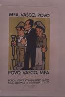 Fotografia de um cartaz político intitulado MFA, Vasco, Povo.
