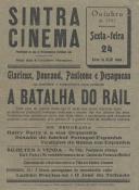 Programa do filme "A batalha do Rail" com a participação dos atores Giarieux, Daurand, Pauleone e Desagnéau.