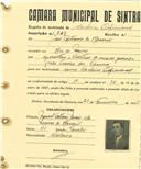 Registo de matricula de cocheiro profissional em nome de José António do Rosário, morador em Rio de Mouro, com o nº de inscrição 839.