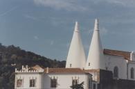 Fachada norte, detacando-se as chaminés, do Palácio Nacional de Sintra